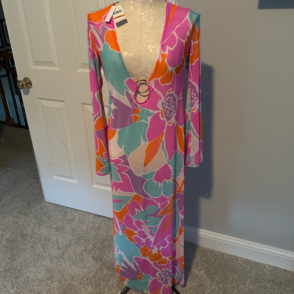 Trina Turk Multicolor Floral Swim Coverup